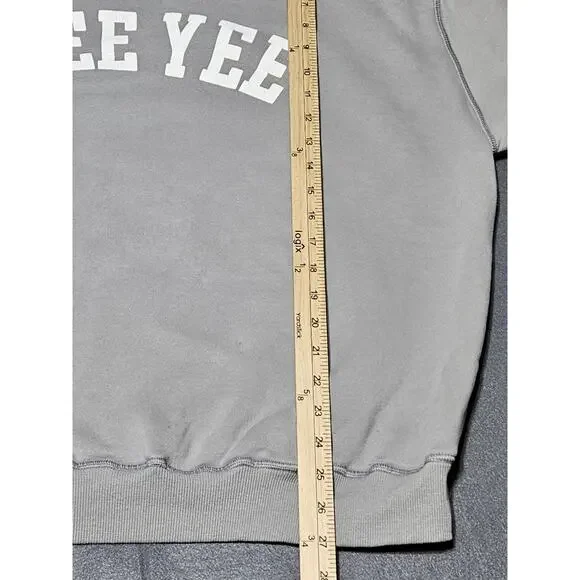 YEE YEE Sweater Mens Extra Large Gray Oversized Collegiate Sweatshirt - Picture 10 of 12